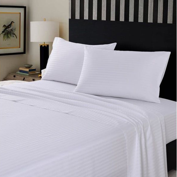 In2Linen Marseille Self Stripe Sheet Set