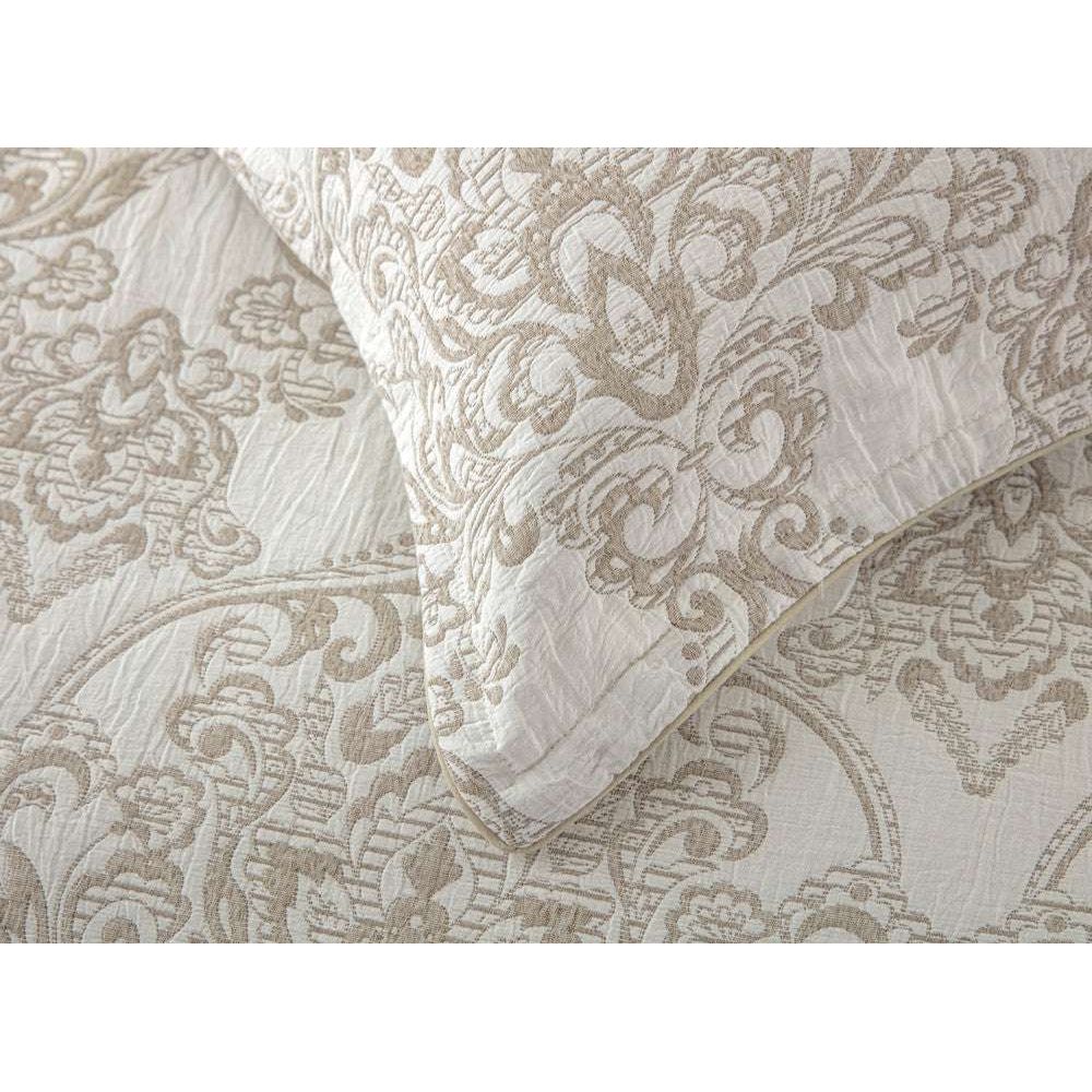 In2linen Elizabeth Quilt Cover Set | Latte  / Antique White