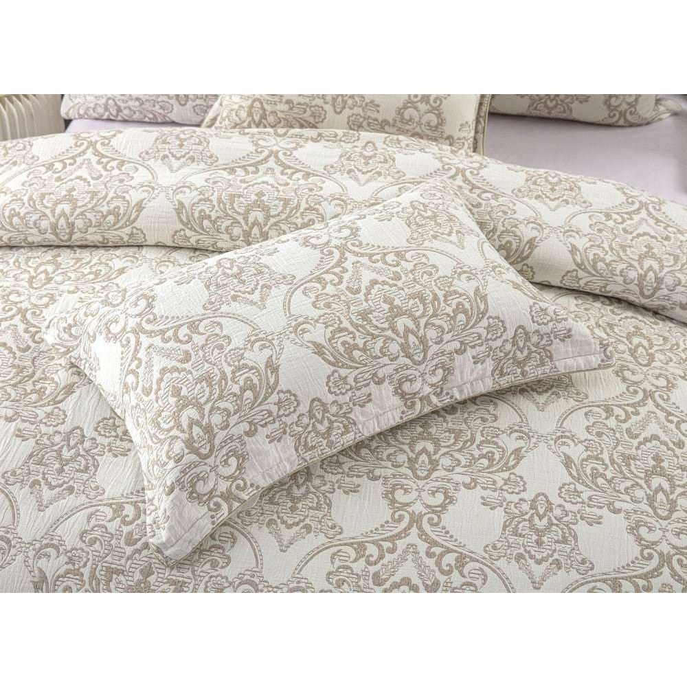 In2linen Elizabeth Quilt Cover Set | Latte  / Antique White