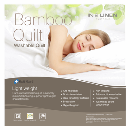 In2Linen Bamboo Rich Luxury Quilt 250gsm - Summer Weight