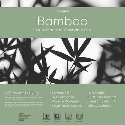 100% Bamboo Fill Quilt 250GSM | Summer Weight