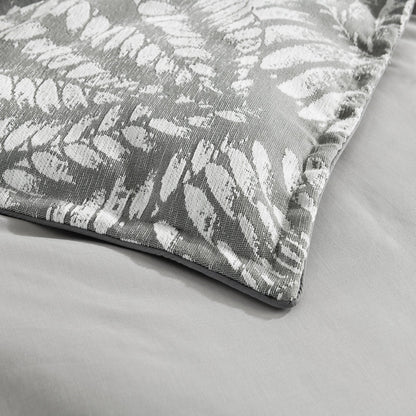 Raven Jacquard Quilt cover set Charcoal-3