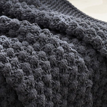 Ruya Knitted Chenille Throw Rug