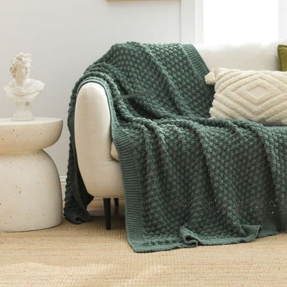 Ruya Knitted Chenille Throw Rug