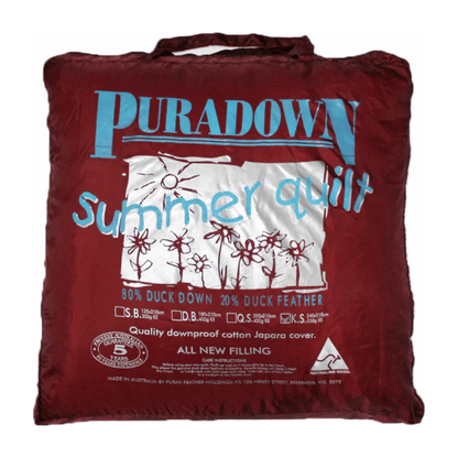 Puradown Duck Down Quilt 80/20 | Summer Quilt