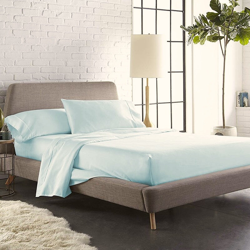 In2Linen Sheet Set 600TC Aegean Cotton | Light Blue