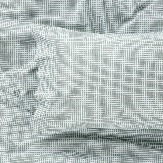 Harper Home Organic Cotton printed Sheet set Check| Sage