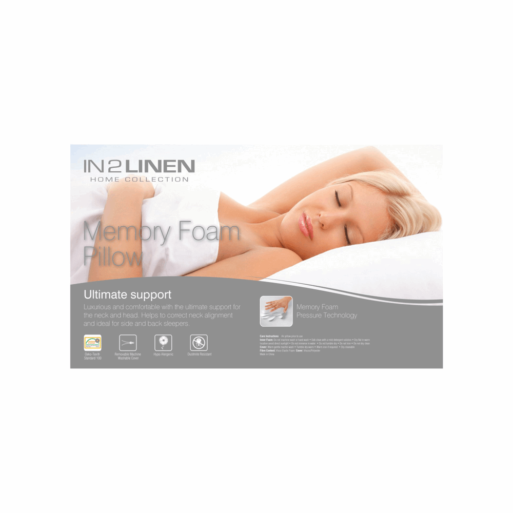 In2Linen Memory Foam Contour Pillow