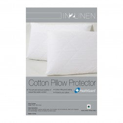 100% Cotton Standard Pillow Protector | Zip Closure