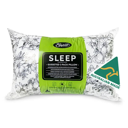 SLEEP Luxury Gusseted 2 Pack Pillows